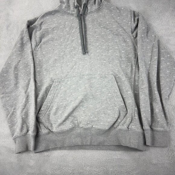 Nike Grey Swoosh Pullover Hoodie Men’s Size Small - Picture 11 of 11